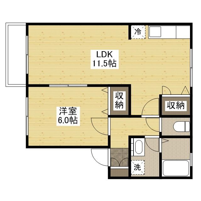 広島県福山市駅家町大字上山守 万能倉駅 1LDK アパート 賃貸物件詳細