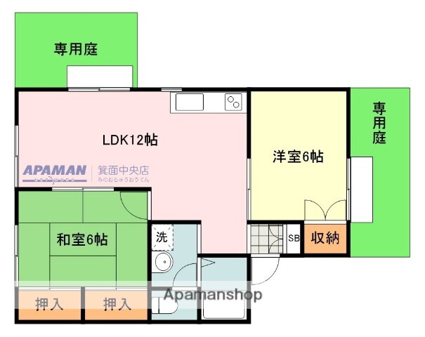 大阪府箕面市桜井２ 桜井駅 2LDK アパート 賃貸物件詳細