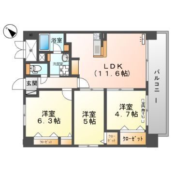 山口県山口市小郡維新町 新山口駅 3LDK マンション 賃貸物件詳細