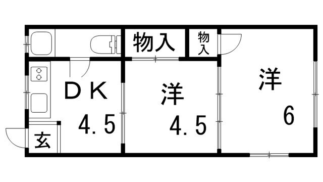 天神アパート 1階 2DK 賃貸物件詳細