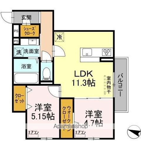 千葉県千葉市中央区登戸４ 西登戸駅 2LDK アパート 賃貸物件詳細
