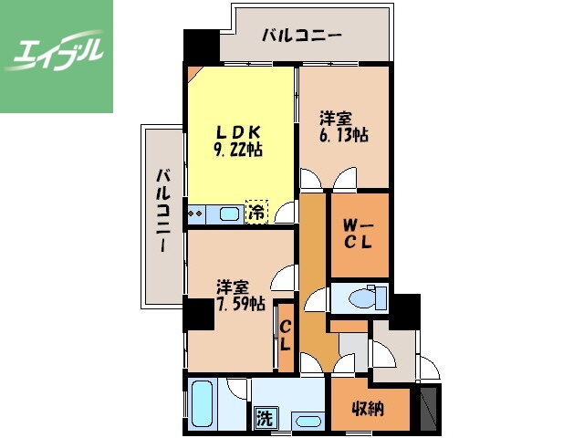 長崎県長崎市勝山町 市役所駅 2LDK マンション 賃貸物件詳細