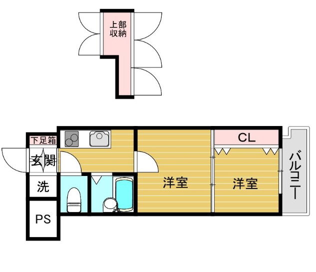 福岡県福岡市中央区清川３ 西鉄平尾駅 2K マンション 賃貸物件詳細