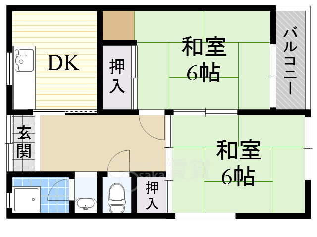 大阪府豊中市上新田２ 千里中央駅 2DK アパート 賃貸物件詳細