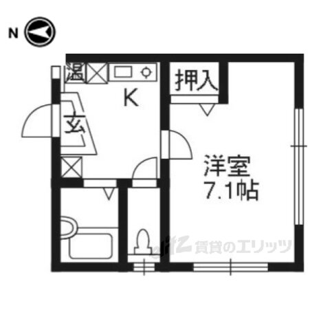 京都府京都市西京区樫原井戸 洛西口駅 1K アパート 賃貸物件詳細