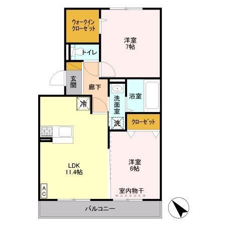 千葉県山武市津辺 成東駅 2LDK アパート 賃貸物件詳細