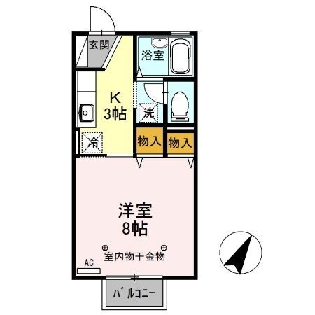 群馬県桐生市広沢町２ 新桐生駅 1K アパート 賃貸物件詳細