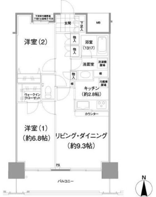 イストワール 7階 2LDK 賃貸物件詳細