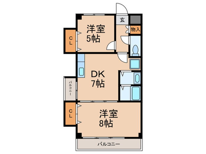 兵庫県神戸市灘区永手町１ 六甲道駅 2DK マンション 賃貸物件詳細