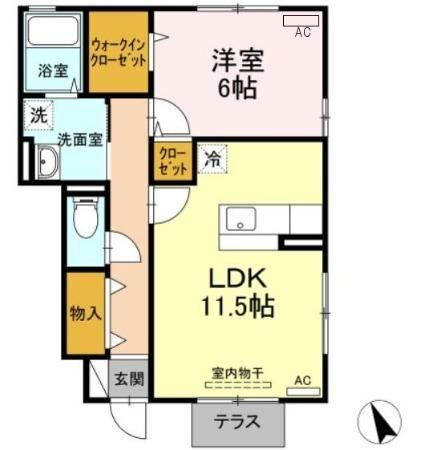 グラシア 1階 1LDK 賃貸物件詳細