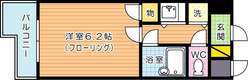 福岡県北九州市八幡西区紅梅１ 黒崎駅 1K マンション 賃貸物件詳細