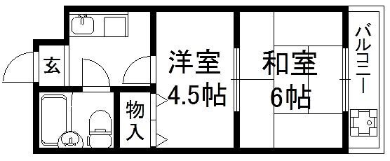 京都府京都市伏見区深草墨染町 墨染駅 2K マンション 賃貸物件詳細