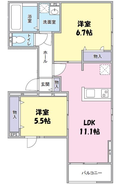 埼玉県越谷市東町３ 越谷レイクタウン駅 2LDK アパート 賃貸物件詳細