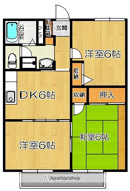 宮城県仙台市太白区袋原１ 3DK アパート 賃貸物件詳細