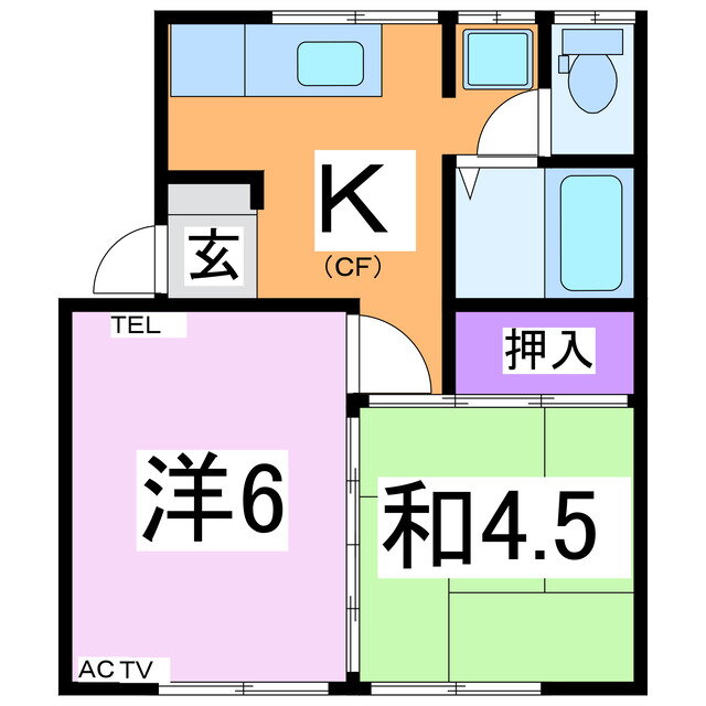 コーポ花沢ＩＩ 1階 2K 賃貸物件詳細