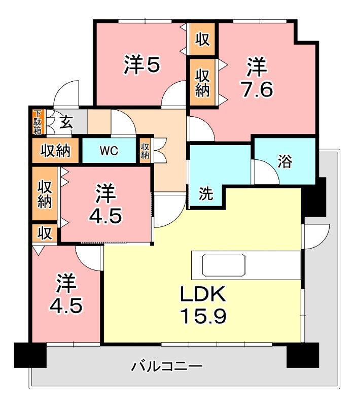 岡山県倉敷市新倉敷駅前１ 新倉敷駅 4LDK マンション 賃貸物件詳細