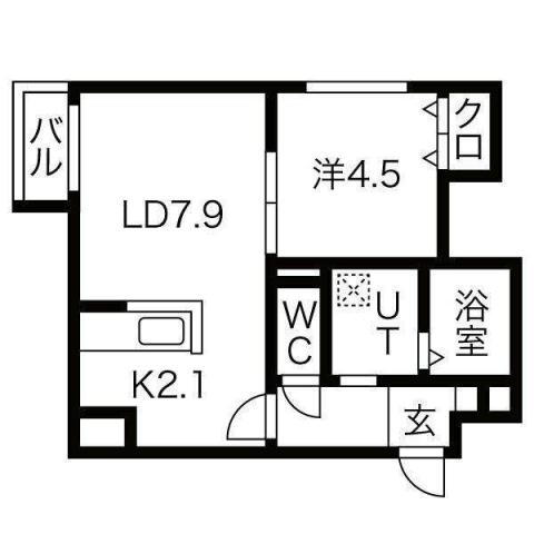 北海道札幌市東区北二十一条東２ 北２４条駅 1LDK マンション 賃貸物件詳細