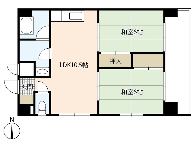 広島県広島市南区松川町 段原一丁目駅 2LDK マンション 賃貸物件詳細