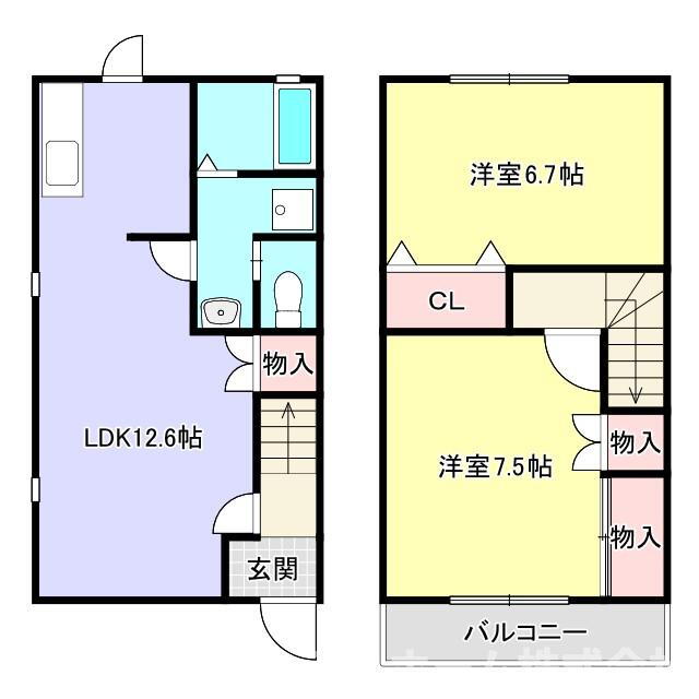 愛知県豊橋市小浜町 豊橋駅 2LDK アパート 賃貸物件詳細