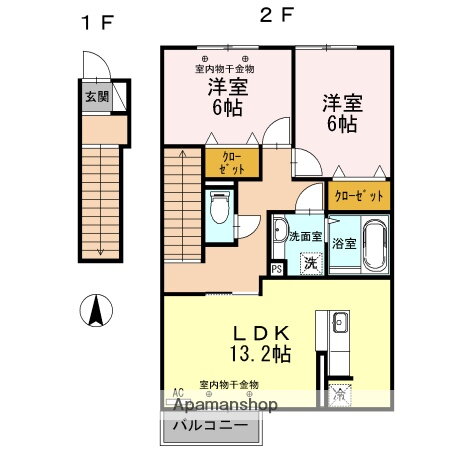 富山県富山市黒崎 上堀駅 2LDK アパート 賃貸物件詳細