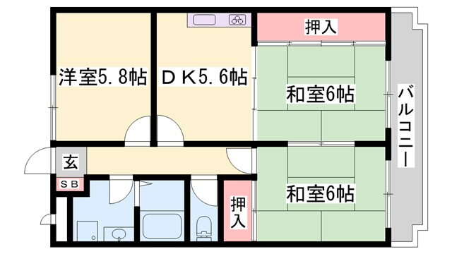 パインコート 4階 3DK 賃貸物件詳細