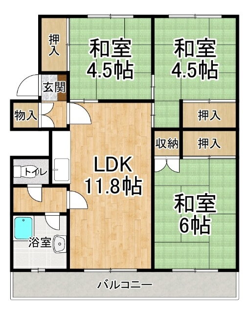 北海道河東郡音更町柳町北区 帯広駅 3LDK マンション 賃貸物件詳細