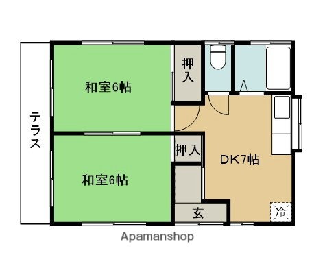 松島住宅 2DK 賃貸物件詳細