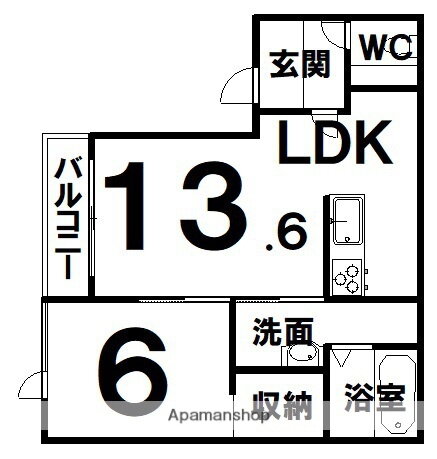 北海道帯広市西八条北２ 帯広駅 1LDK アパート 賃貸物件詳細