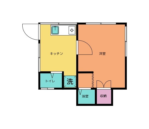 神奈川県横浜市神奈川区旭ケ丘 反町駅 1K アパート 賃貸物件詳細