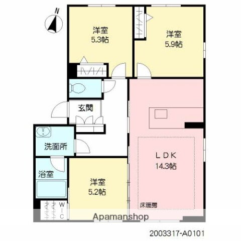 大分県大分市南春日町 大分駅 3LDK マンション 賃貸物件詳細