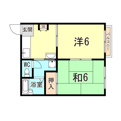 兵庫県神戸市兵庫区上三条町 大倉山駅 2DK アパート 賃貸物件詳細