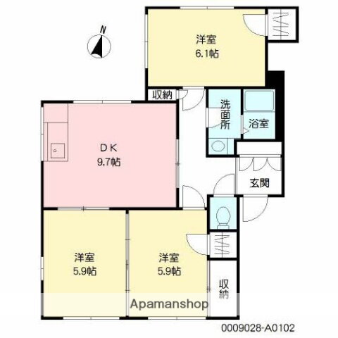 宮崎県宮崎市大字島之内 日向住吉駅 3DK アパート 賃貸物件詳細