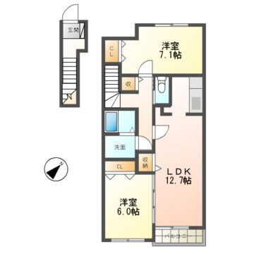 愛知県江南市宮後町砂場北 江南駅 2LDK アパート 賃貸物件詳細