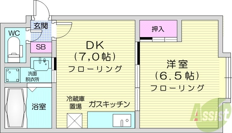 北海道札幌市東区北十七条東３ 北１３条東駅 1DK マンション 賃貸物件詳細