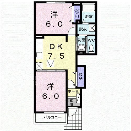 富山県高岡市姫野 中新湊駅 2DK アパート 賃貸物件詳細
