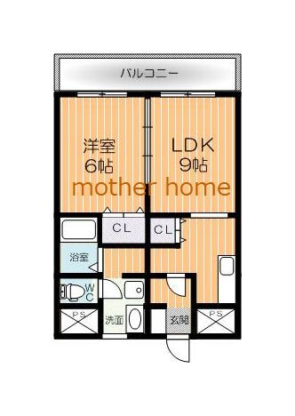 サンローズ唐池 2階 1LDK 賃貸物件詳細