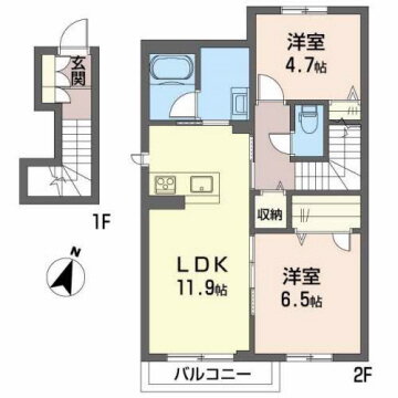 兵庫県加東市天神 小野駅 2LDK アパート 賃貸物件詳細