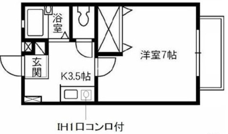 岡山県倉敷市有城 茶屋町駅 1K アパート 賃貸物件詳細