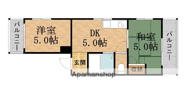 大阪府大阪市旭区大宮３ 千林大宮駅 2DK アパート 賃貸物件詳細