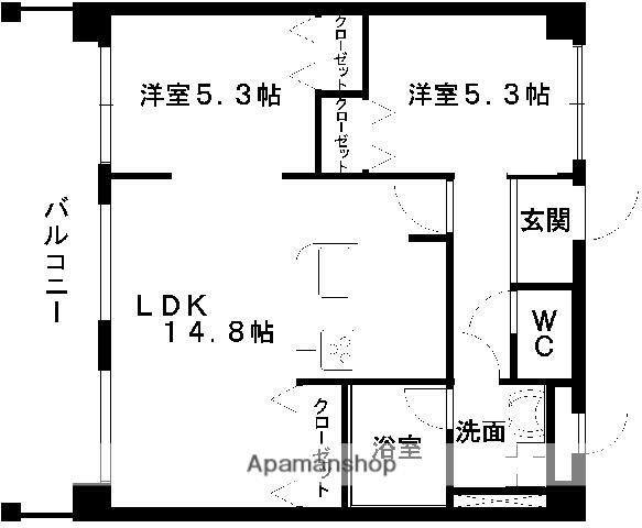 熊本県熊本市中央区本山町 平成駅 2LDK マンション 賃貸物件詳細