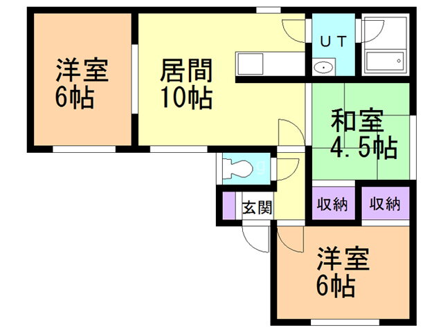 ベイシス神楽 2階 3LDK 賃貸物件詳細