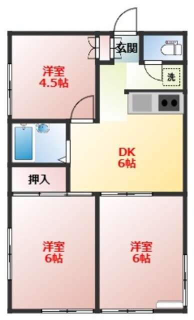 神奈川県小田原市栢山 栢山駅 3DK アパート 賃貸物件詳細