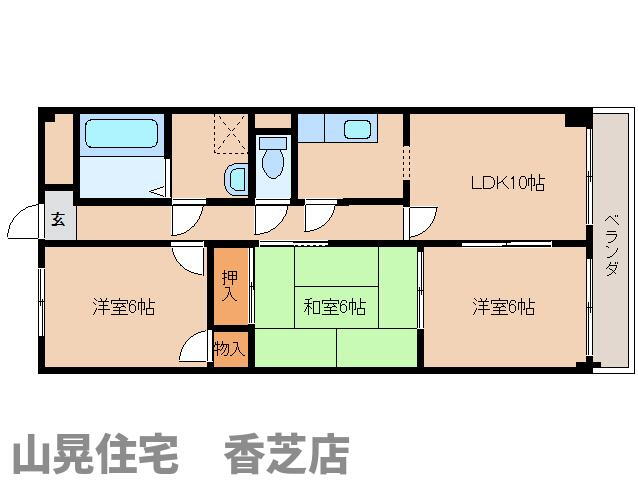 奈良県香芝市五位堂３ 五位堂駅 3LDK マンション 賃貸物件詳細