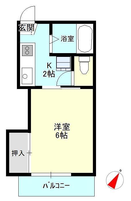 コーポコスモス　ＩＩ 2階 1K 賃貸物件詳細