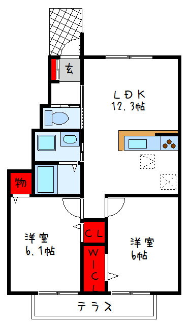 大阪府八尾市松山町２ 八尾駅 2LDK アパート 賃貸物件詳細