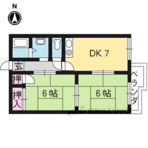 京都府京都市山科区西野今屋敷町 山科駅 2DK アパート 賃貸物件詳細