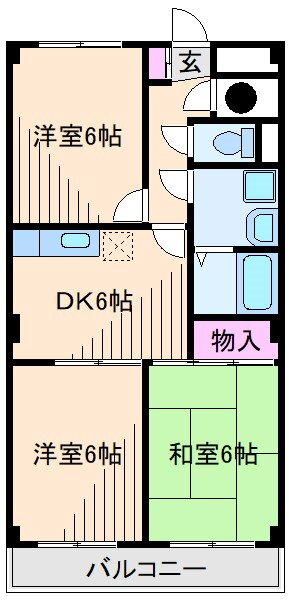 神奈川県横浜市港北区綱島西３ 綱島駅 3DK マンション 賃貸物件詳細