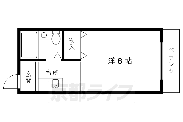 京都府京都市北区紫竹下緑町 北大路駅 1K マンション 賃貸物件詳細