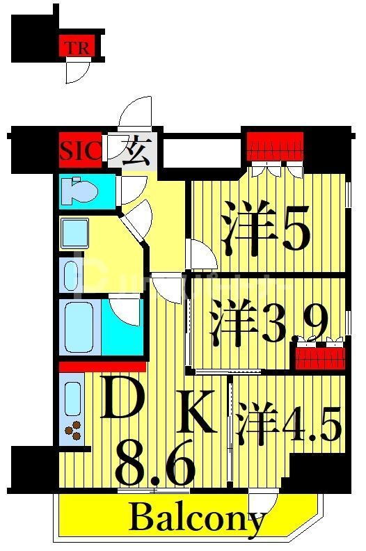 東京都台東区入谷２ 入谷駅 3DK マンション 賃貸物件詳細