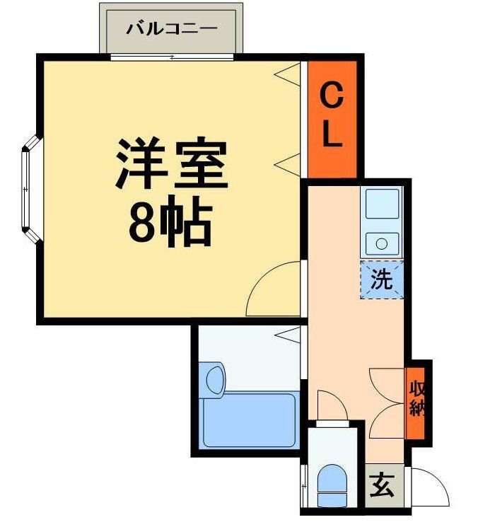 メイソン植草Ｄ棟 2階 1K 賃貸物件詳細